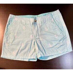 Columbia Mermaid Print Shorts Womens 4 Coastal‎ Casual Summer